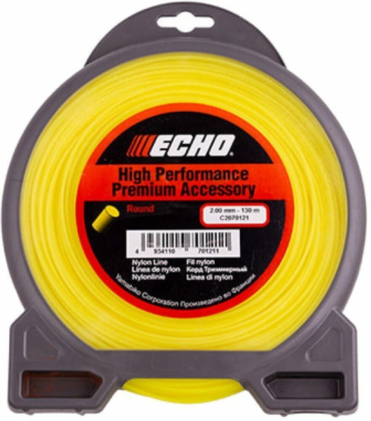 Леска для триммера Корд триммерный Echo Round Line 2,0мм* 130м (круглый ...