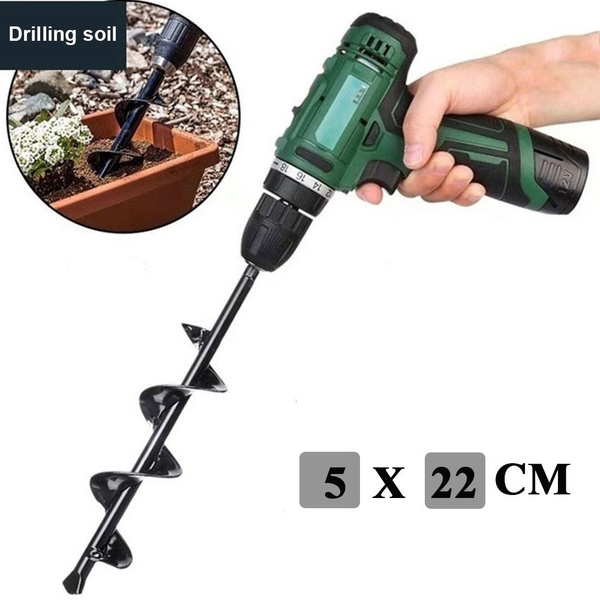 Бур садовый шнековый 5x22cm / Бур садовый ручной / Бур для столбов ...