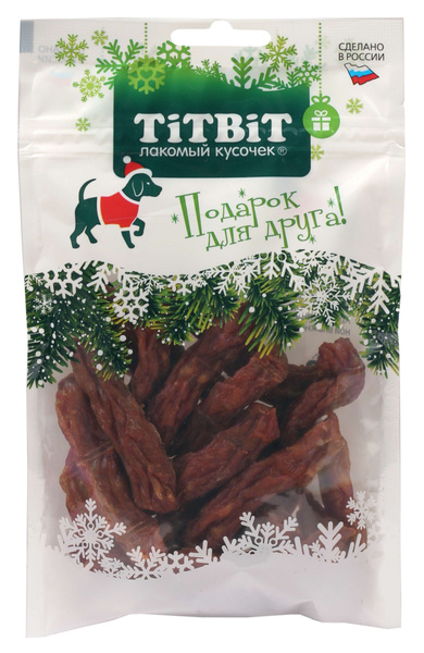 Лакомство для собак TiTBiT 70 г, колбаски "Салямки" (Новогодняя ...