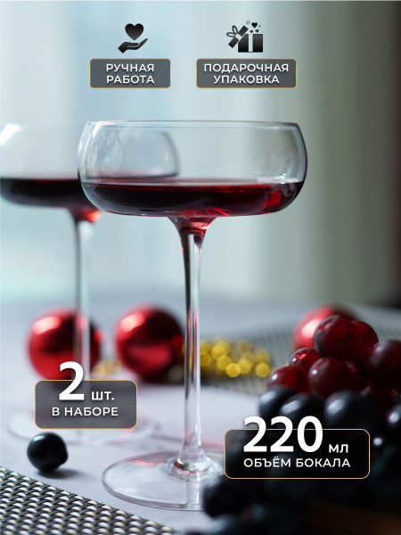 Набор бокалов REYER для коктейлей, для мартини "нет", 220 мл - купить ...