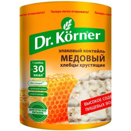 Хлебцы Dr.Korner Злаковый коктейль Медовый, 100 г 3шт - купить с ...