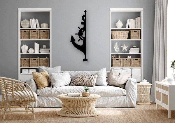 Панно Корабельный якорь - чертеж АМВА-104/дер-черный-чертеж - купить по ...