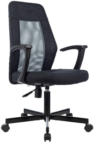 Кресло офисное easy chair 225 черное искусственная кожа сетка металл арт 794291