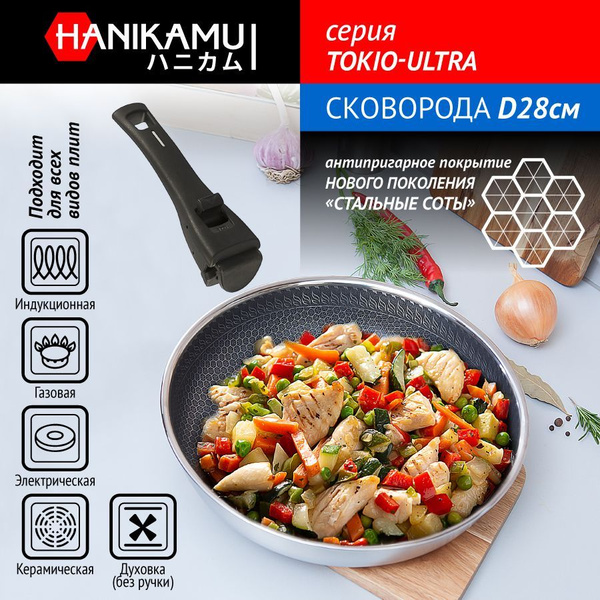Сковорода Hanikamu Hanikam_серебро_28, 28 см - купить по выгодным ценам ...