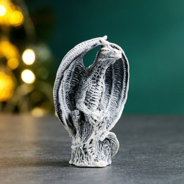 Новогодняя фигурка - Дракон малый, из мраморной крошки, 7 см, 1 шт ...