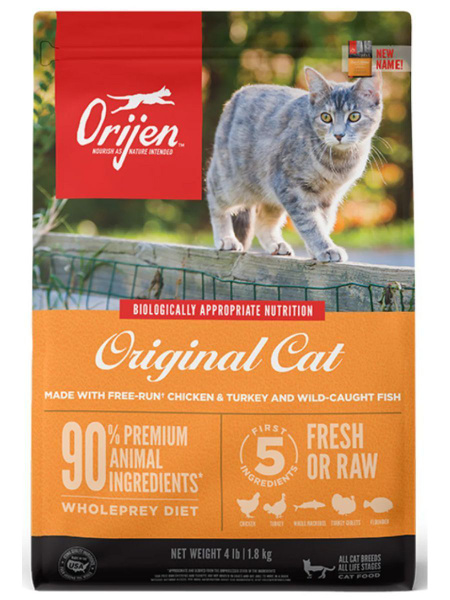Orijen Original Cat Беззерновой корм для кошек и котят, 1.8кг - купить ...