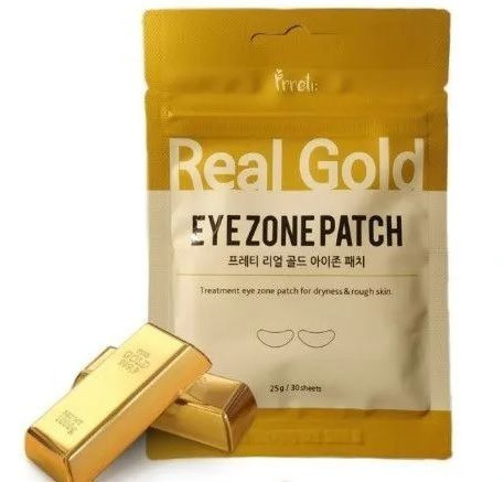 Патчи для глаз Золото (ткань) 30шт. Real Gold EYE ZONE PATCH , PRRETI ...