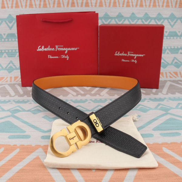 Оригинальный мужской ремень Ferragamo из воловьей кожи3.5cm - купить с ...