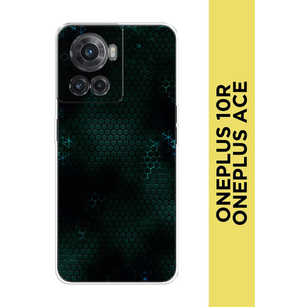 Силиконовый чехол на OnePlus 10R/Ace / Ван Плас 10R/Ace "Фон соты ...