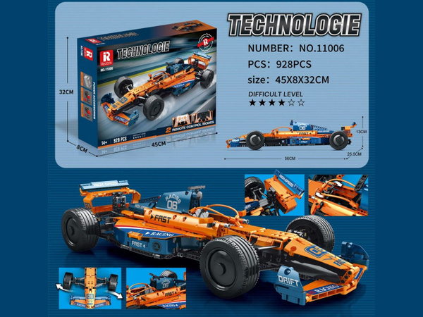 Конструктор Техник "Оранжевый болид: Формула F1" 928 деталей - купить с ...