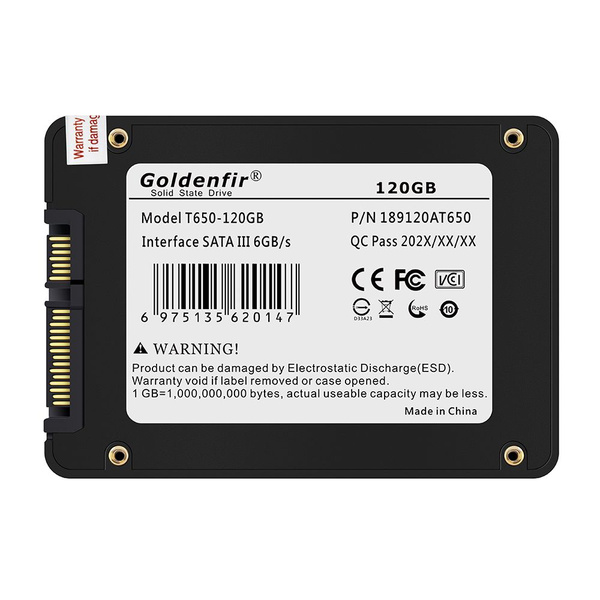 120 ГБ Внутренний SSD-диск Goldenfir T650-120GB black (0001) - купить ...
