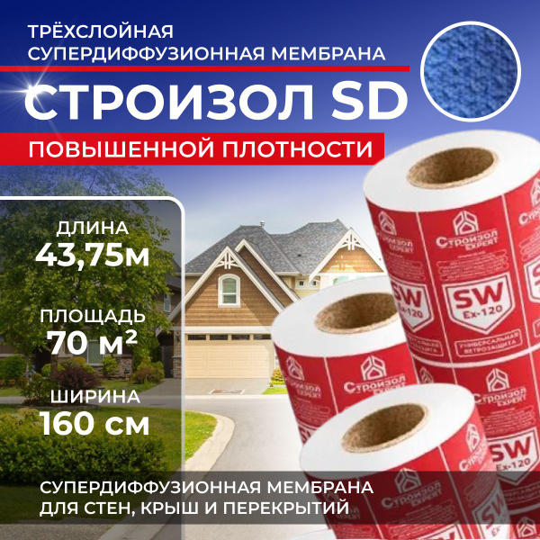 Ветрозащитная пленка SD, супердиффузионная ветро-гидроизоляционная ...