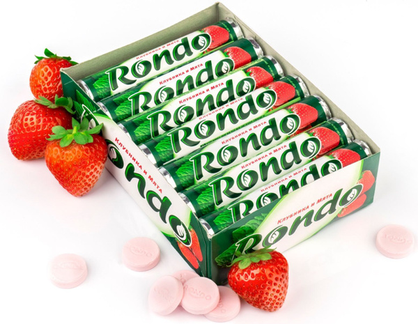Драже Rondo клубника, мята,14шт. по 30г - купить с доставкой по ...