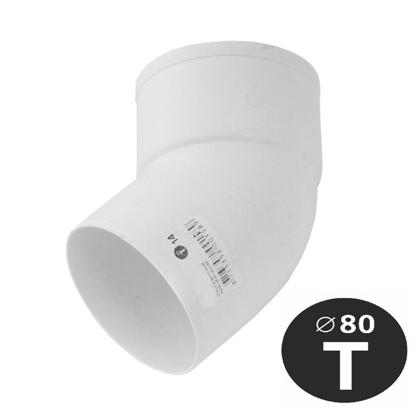 Отвод водосточный ПВХ 45/80, белый - купить с доставкой по выгодным ...