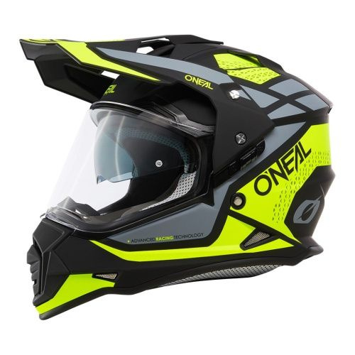 O'NEAL Шлем кроссовый со стеклом Sierra R V24, мат. желтый/черный, S ...