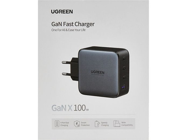 Сетевое зарядное устройство UGREEN USB A and 3 USB C 100W GaN Tech Fast ...