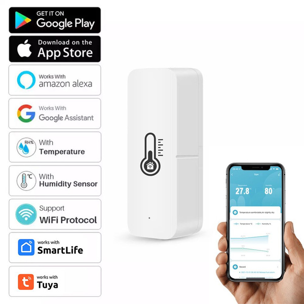 Умный беспроводной датчик температуры и влажности Tuya Smart ...