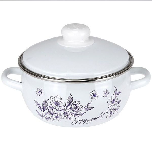 Купить Белую Эмалированную Кастрюлю