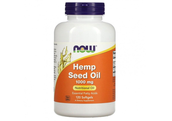 NOW Foods, Масло семян конопли, 1000 мг, 120 гелевых капсул - купить с ...