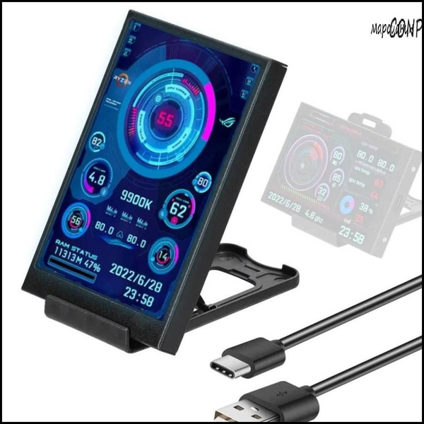 Монитор ПК, 3,5-дюймовый IPS USB мини-экран CPU Ram HDD Дисплей ...