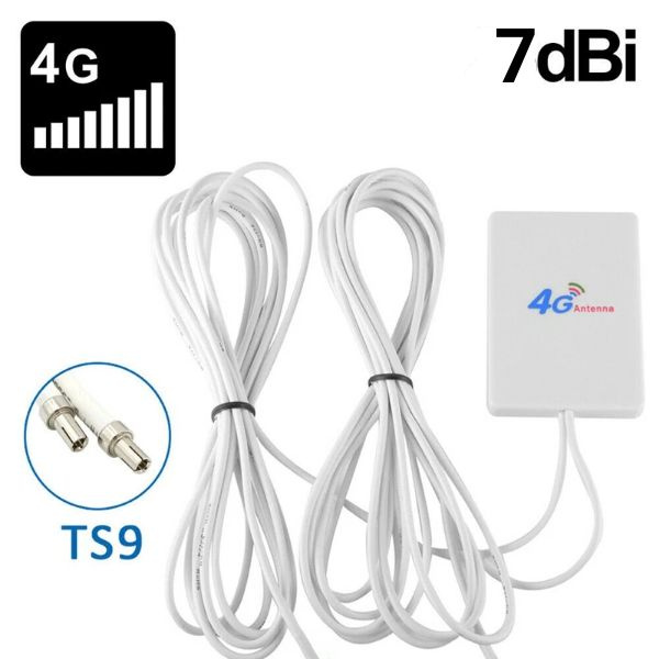 Антенна оконная 3g 4g комнатная 7dBi (TS9), для роутеров и модемов ...