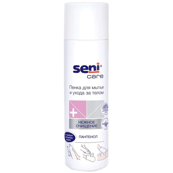 Seni Care Пенка для мытья и ухода за телом для лежачих больных, 250 мл ...