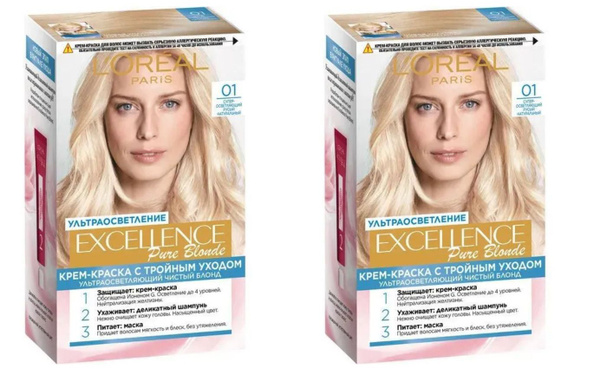 L'Oreal Paris Краска для волос 01 Супер-осветляющий русый натуральный ...