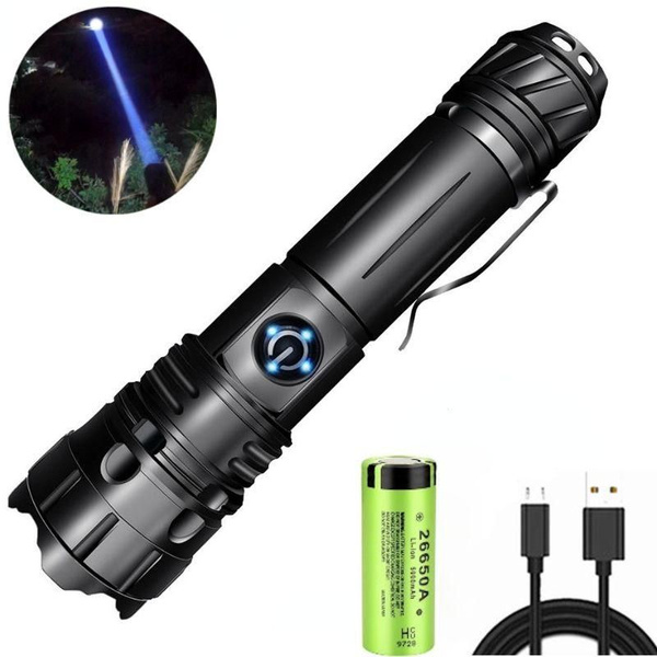 Самый мощный светодиодный фонарик USB перезаряжаемый длинный выстрел ...
