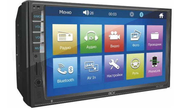 Автомагнитола 2 DIN ACV WD-70402 DIN - купить в интернет-магазине OZON ...