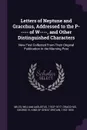 Letters of Neptune and Gracchus, Addressed to the P----- of W----, and Other Distinguished Characters. Now First Collected From Their Original Publication in the Morning Post - William Augustus Miles, Gracchus Gracchus