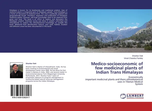 Обложка книги Medico-socioeconomic of few medicinal plants of Indian Trans Himalayas, Shankar Datt and Vinod Chandra Pandey