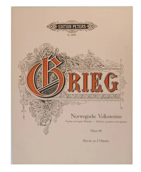 Обложка книги Grieg. Norwegische Volksweisen. Opus 66. Ноты , Эдвард Григ