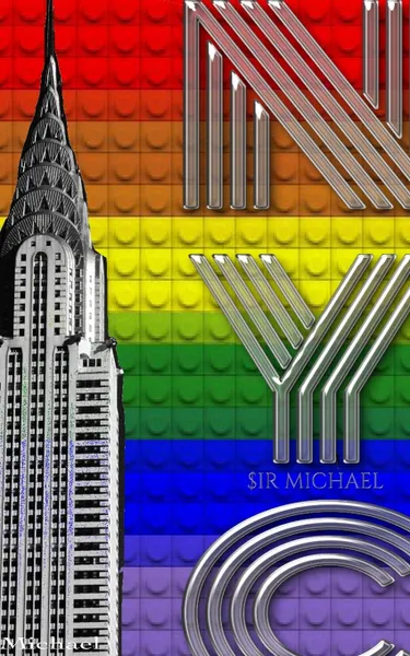 Обложка книги Rainbow Pride Iconic Chrysler Building New York City Sir Michael Huhn Artist Drawing Journal, Michael Huhn, Sir Michael Huhn