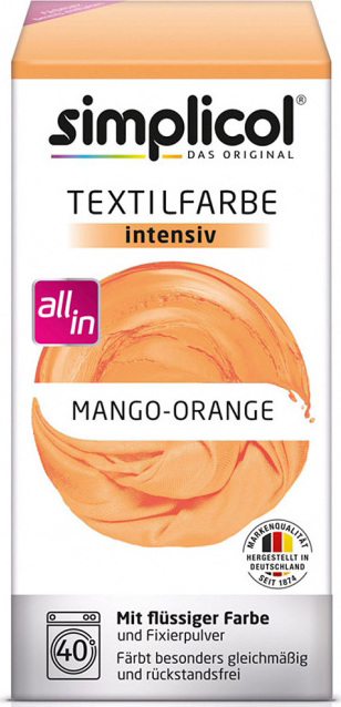 фото Simplicol Intensiv Краска для окрашивания хлопка, льна и вискозы в стиральной машине, манго-апельсин Heitmann
