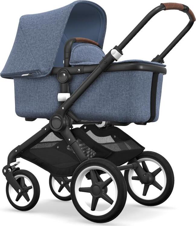 фото Bugaboo FOX Коляска 2 в 1 BLACK/ BLUE MELANGE/ BLUE MELANGE 2019