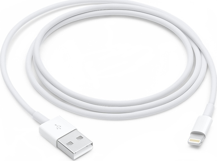 фото Кабель для зарядки и подключения - USB / Lightning (1m) iPhone, iPad, iPod