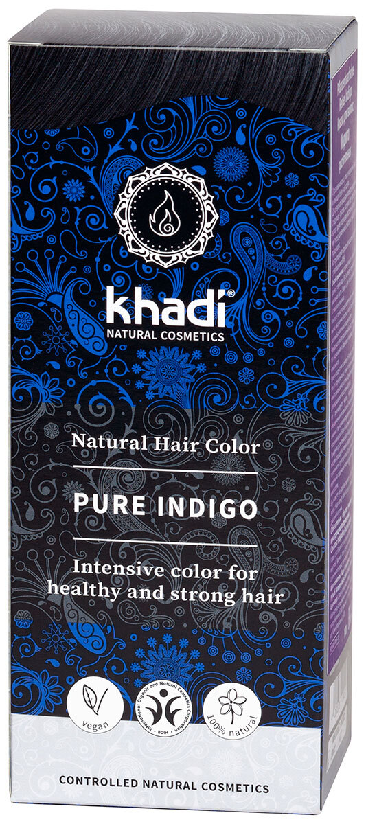 Краска растительная для волос черный khadi