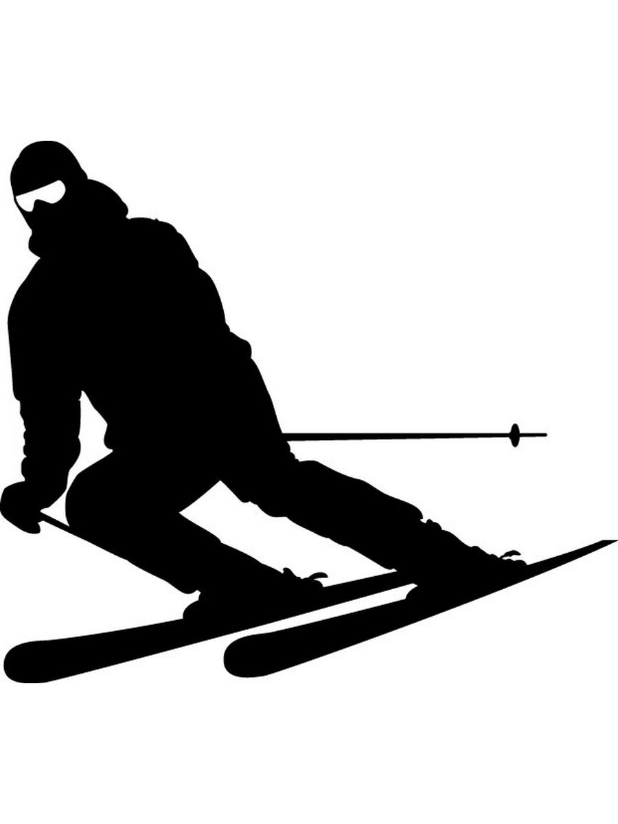 Лыжник силуэт