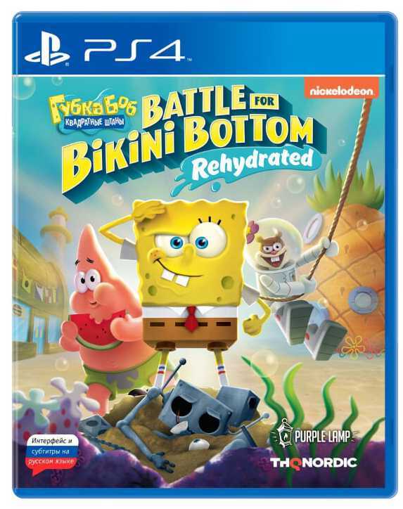 Игра SpongeBob SquarePants: Battle For Bikini Bottom - Rehydrated (PlayStation 4, Русские субтитры)