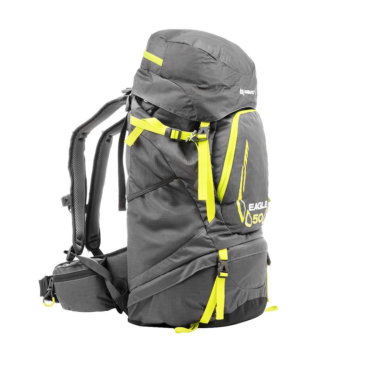 Рюкзак туристический Nisus Рюкзак Eagle 50 (N-TB3135-50L) серый, желтый ...