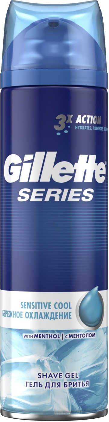 Gillette Series Sensitive Cool Гель для бритья 200мл — купить в ...
