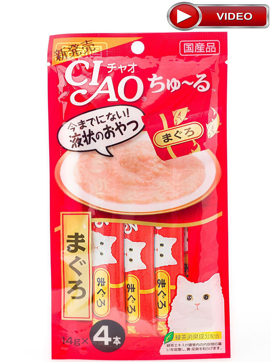 Лакомство INABA Ciao соус для кошек Желтоперый тунец, 14 г x 4 шт ...
