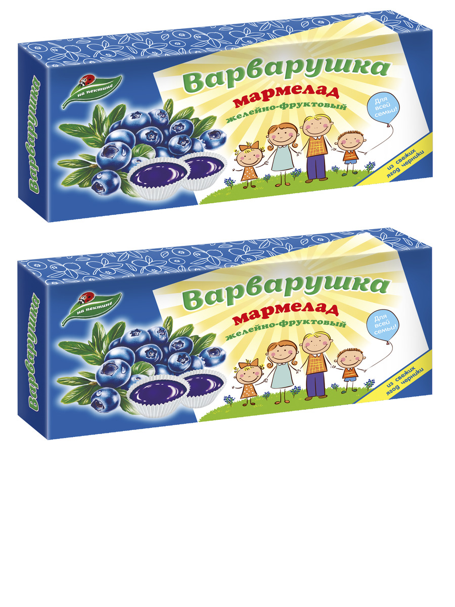 Мармелад желейно-фруктовый, на пектине "Варварушка" со вкусом Черники ...