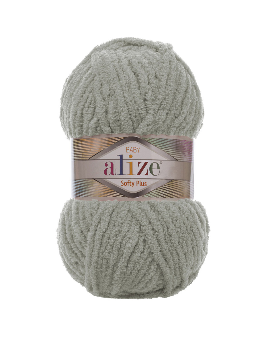 Пряжа Alize Softy Plus / Ализе Софти Плюс, 3 мотка, 296 (Серый), 120м ...