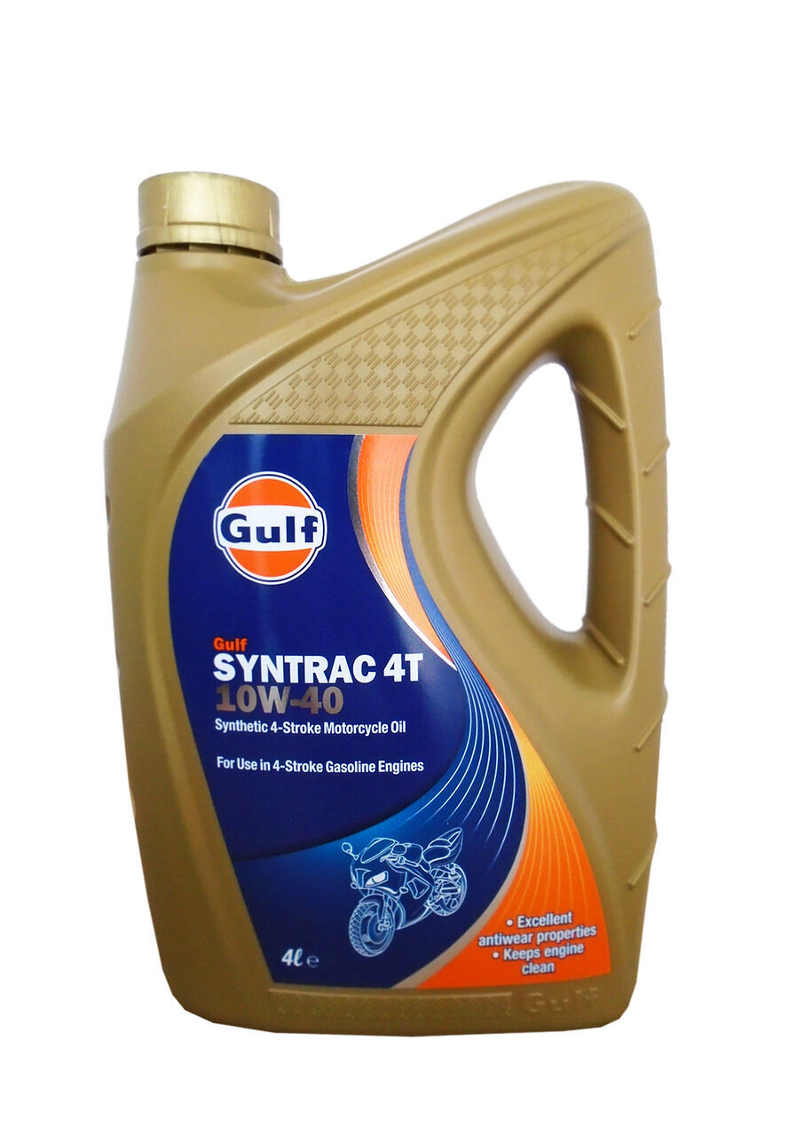 Характеристики Моторное масло GULF Syntrac 4T 10W-40 Синтетическое 4 л ...