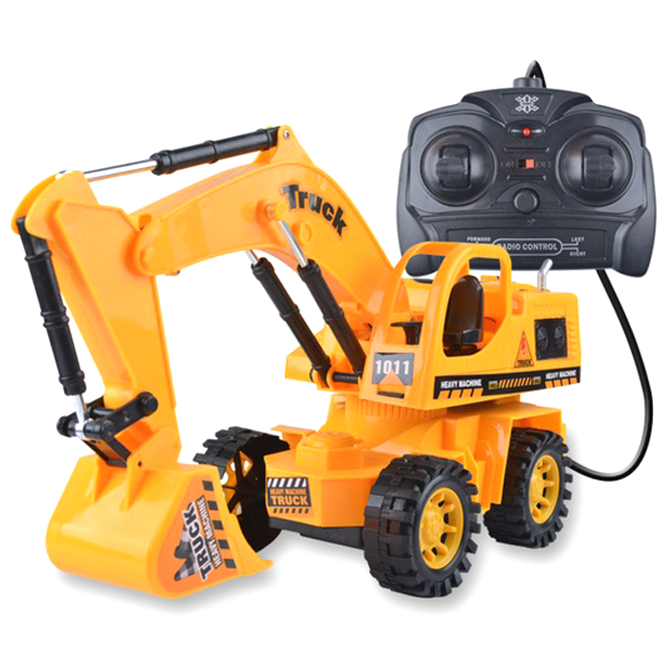 Экскаватор с пультом управления Shovel Loader 1:16, цвет оранжевый ...