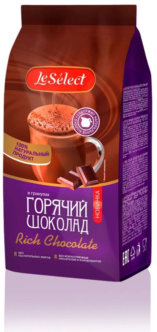 Напиток горячий шоколад Rich Chocolate le select, 200г