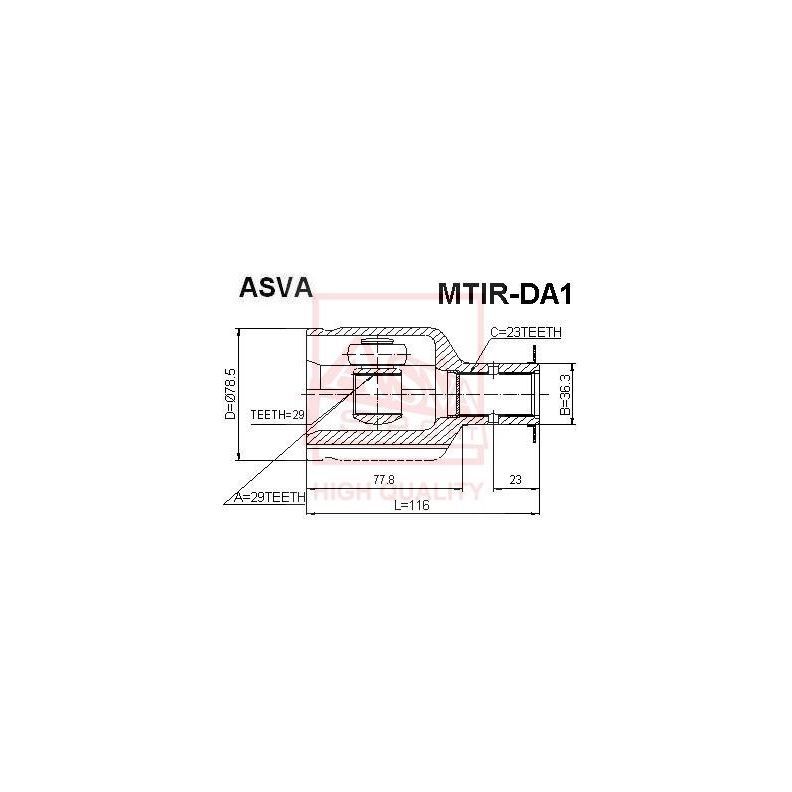 ASVA ШРУС внутренний, арт. MTIRDA1