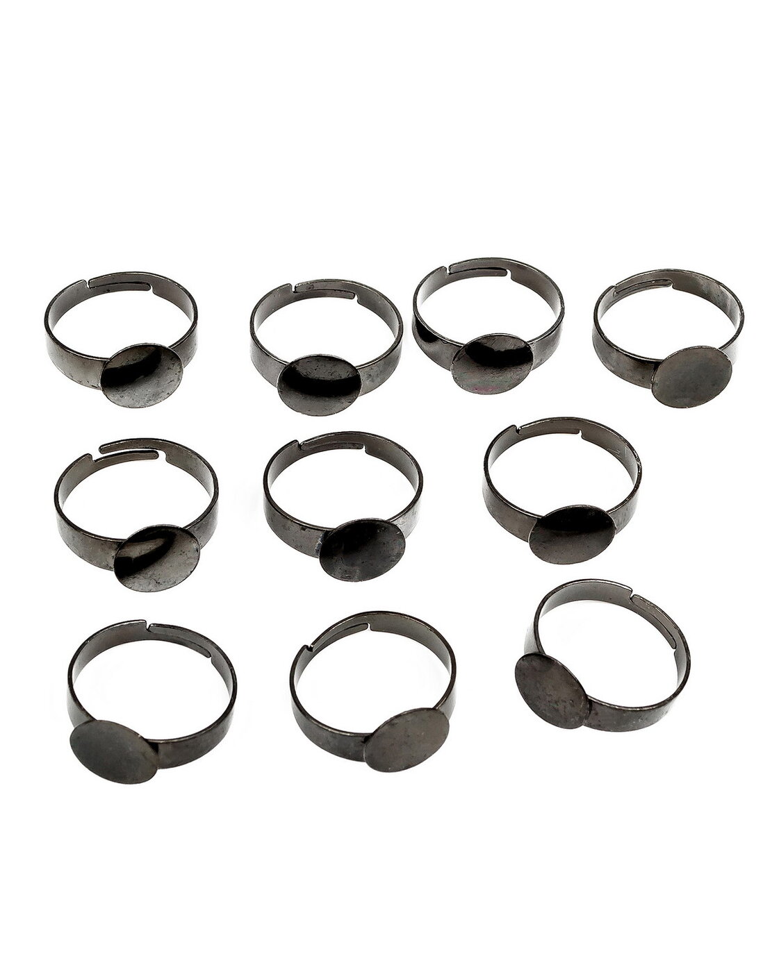 Основа для кольца с круглой площадкой 10 мм, размер кольца регулируется ...