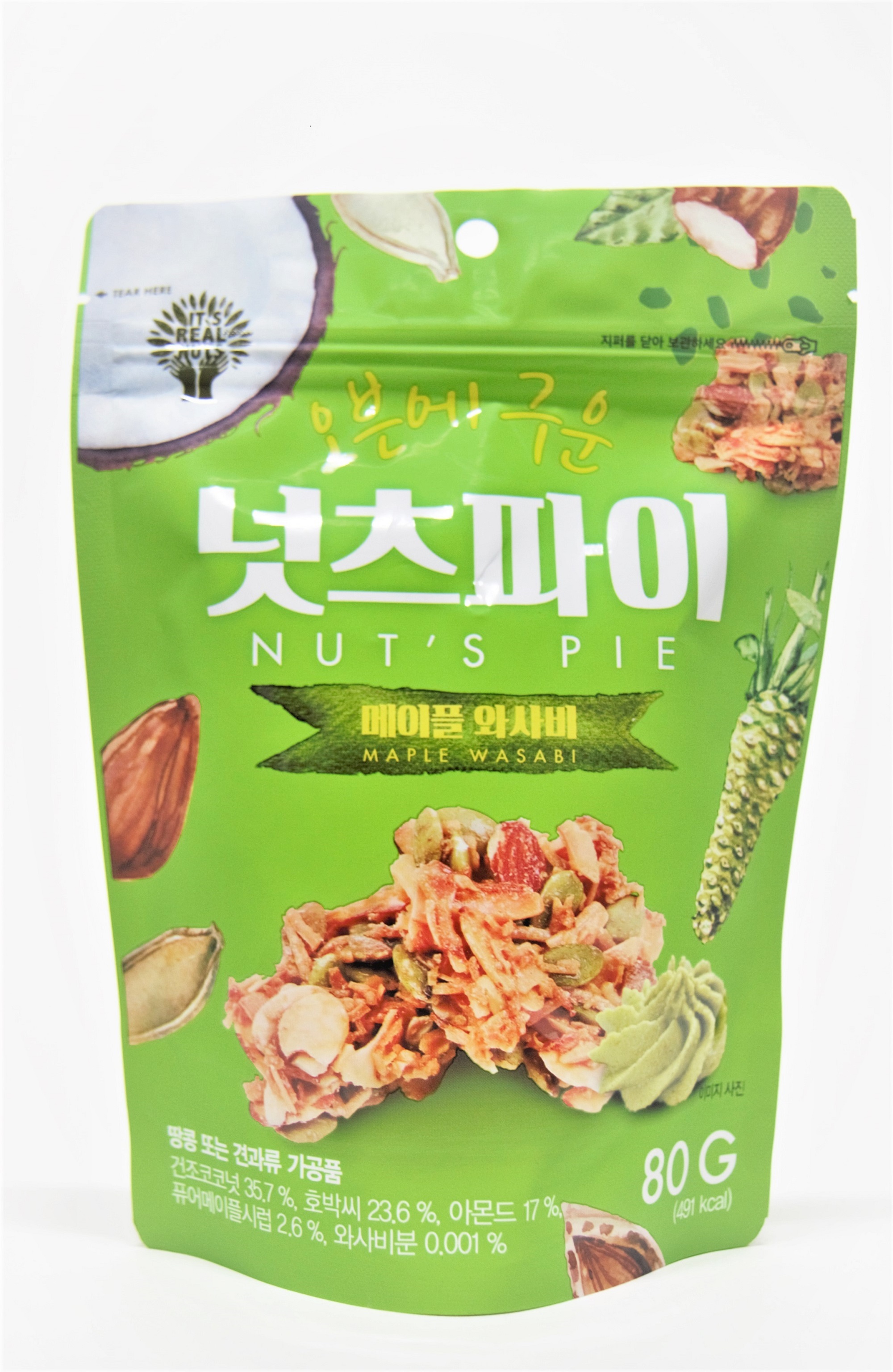 Nut's Pie (Maple Wasabi) Гранола (Васаби) — купить в интернет-магазине ...